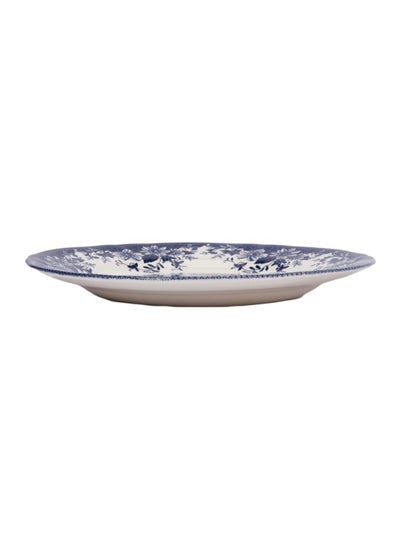 Buy Dinner Plate White/Blue 26cm in UAE