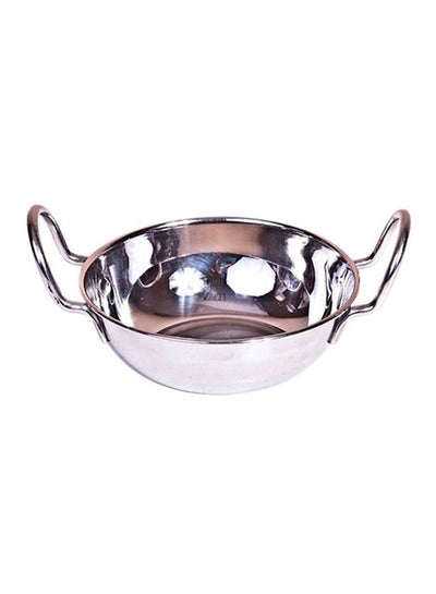 Buy Steel Plain Kadai With Handel Silver 17cm in UAE