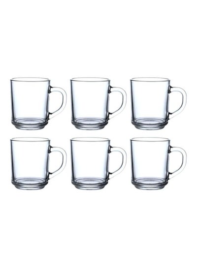 Buy 6-Piece Tea Mug Set Clear in Egypt