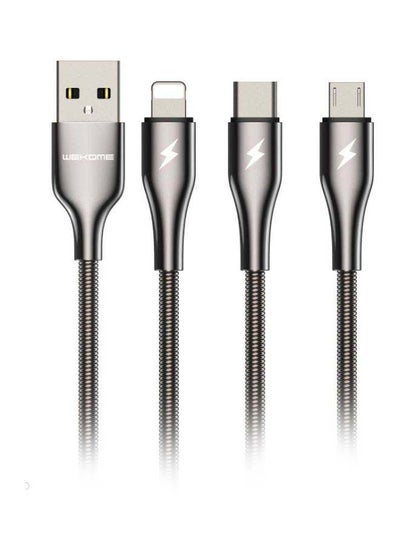 Buy Kingkong Pro 3-In-1 USB Cable Connector Silver/Tarnish in Saudi Arabia