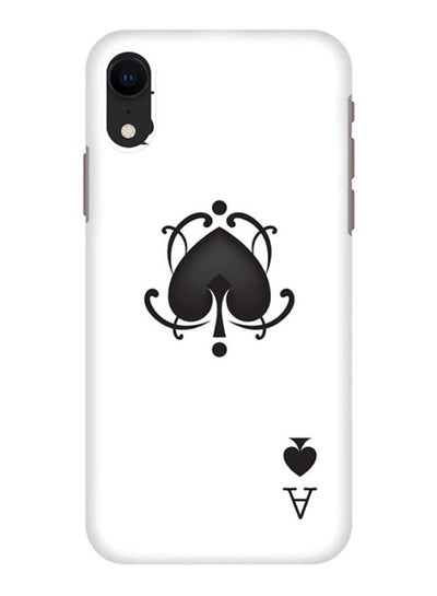 Buy Ace Of Spades Protective Case Cover For Apple iPhone XR Black/White in Saudi Arabia
