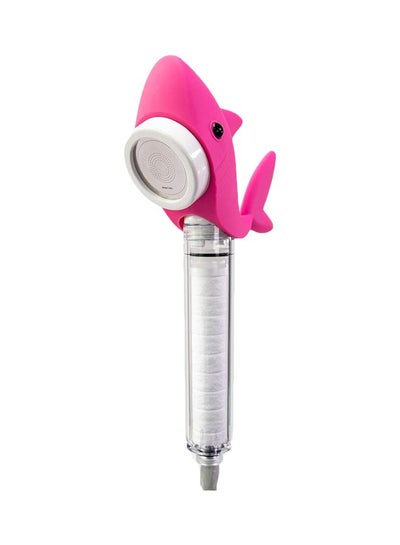 Buy PR-Kids Shark Shower Head With Anti-Bacterial Filter And Membrane Filter Clear Body/Baby Pink Head 58 X 260 X 65mm in UAE