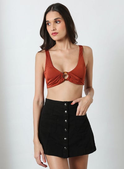 Buy Tortoise Ring Bikini Top Cinnamon in UAE