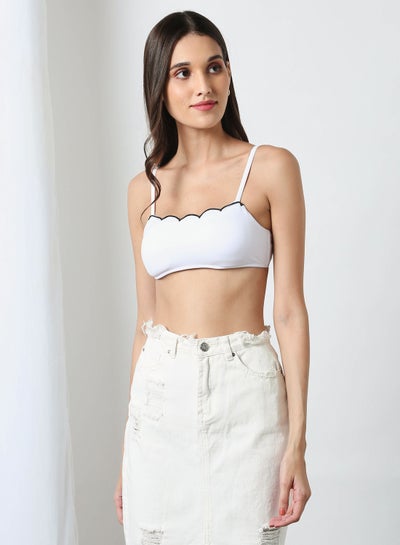 Buy Lettuce Trim Bikini Top White in Saudi Arabia