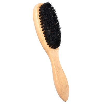 Buy Solid Wood Handle Men's Beard Mustache Brush Brown 22 x 3 x 6cm in Egypt