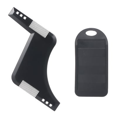 Buy Beard Shaper With Inbuilt Comb And Silicone Blade Black 17 x 1.7 x 12cm in UAE