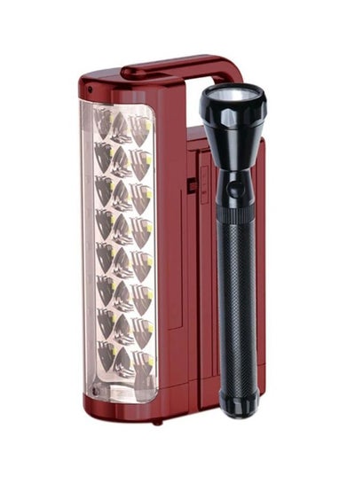 Buy Rechargeable LED Handheld Flashlight And Emergency Lantern Set Multicolour Flash Light 22.6, Emergency Light 25.5cm in UAE