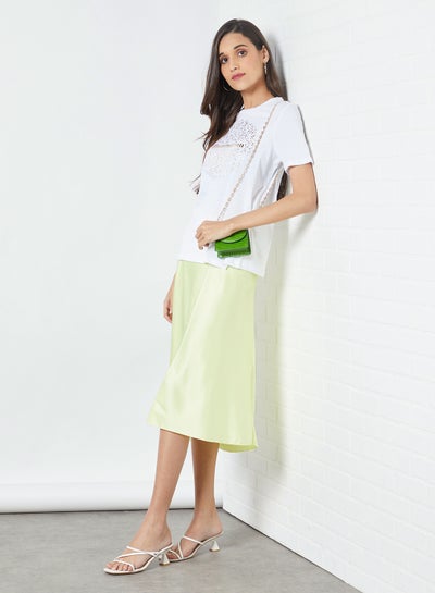 Buy Christas Satin Skirt Sunny Lime in Saudi Arabia