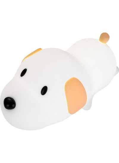 Buy Dog Shaped LED Night Lamp White/Beige/Black in UAE