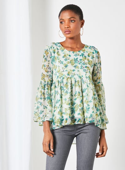 اشتري Floral Printed Top Multicolour في مصر