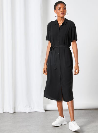 Buy Cecilie Midi Dress Black in UAE