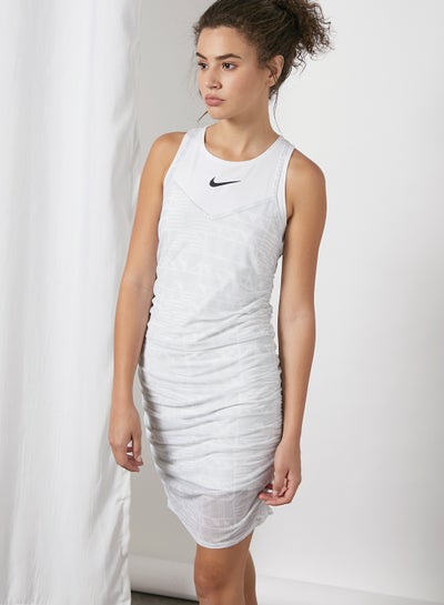 Buy NSW Indio Round Neck Dress White/Black in Saudi Arabia