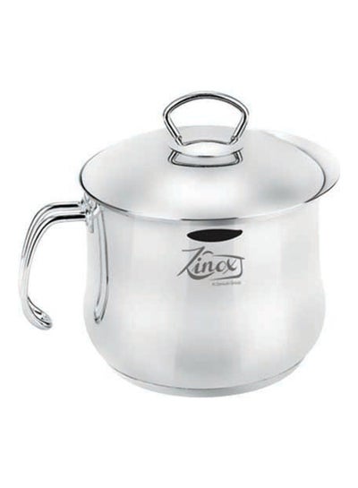 Buy Curvy Stainless Steel Milk Pot Silver 16cm in Egypt
