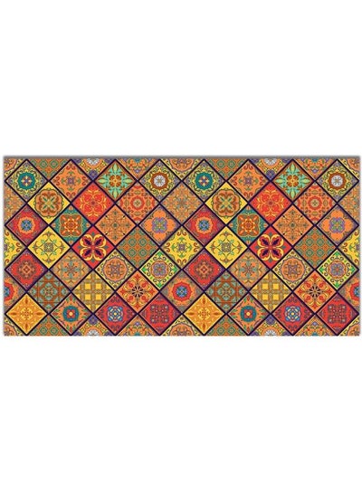 Buy Abstract Design Framed Vinyl Tableau Multicolor 140x70cm in Egypt