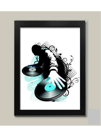 Buy Music Design Framed Vinyl Tableau Multicolor 24x32cm in Egypt