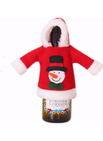 Buy Decorative Snowman Clothing Set red 17*13cm in Saudi Arabia