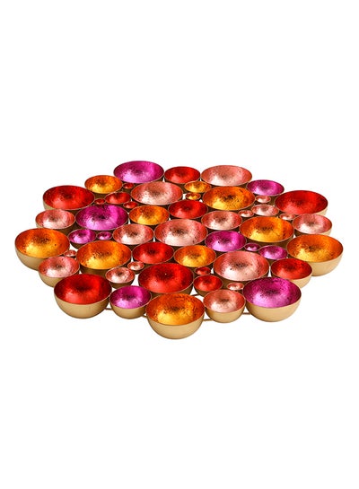 Buy Table Top Tealight Holder Pink/Orange/Red 60x60x5cm in UAE