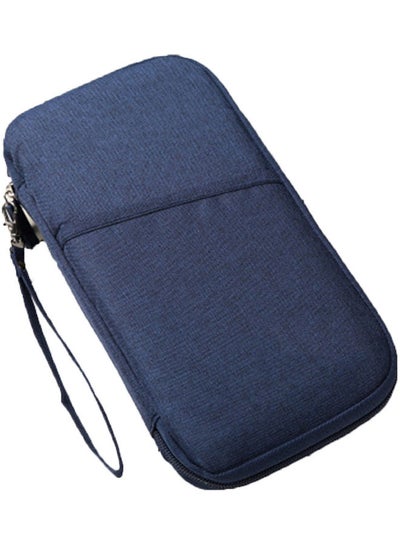 Buy Unisex Waterproof Credit ID Card Storage BagTravel Wallet Passport Holder Pouch Navy in UAE