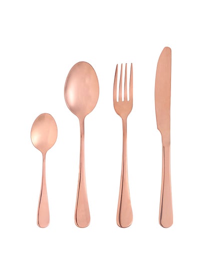 Buy 4-Piece Cutlery Set Rose Gold in Saudi Arabia