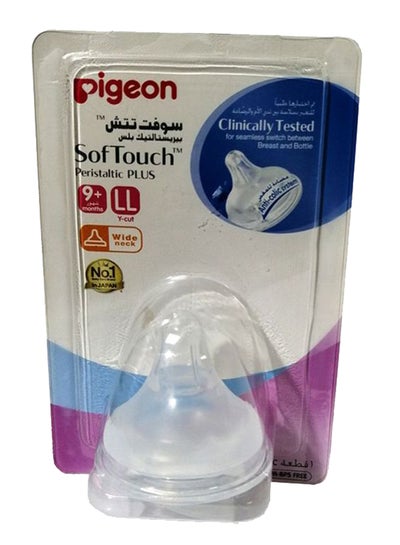 Buy SofTouch Peristaltic Plus Wide-Neck Nipple, Y-Cut, 9+ M - Clear in Saudi Arabia