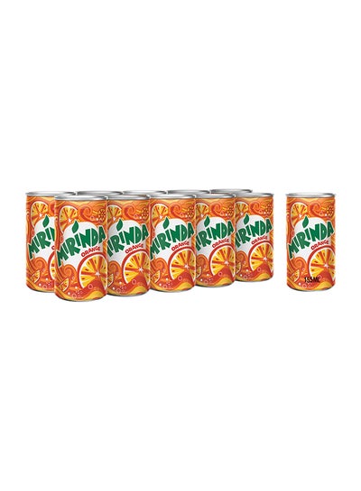 Buy Carbonated Soft Drink Mini Cans Orange 155ml Pack of 10 in UAE