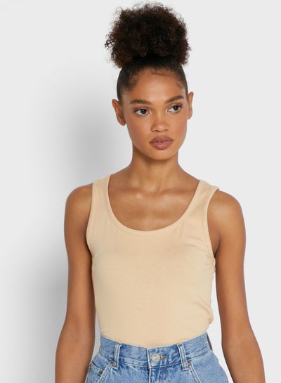 Buy Tank Top Beige in UAE