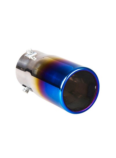 Buy Chrome Car Stainless Steel Chrome Round Exhaust Tail Muffler Tip Pipe in Saudi Arabia