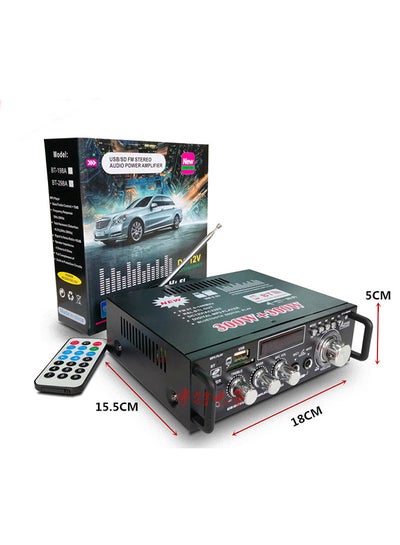 Buy 600W LCD Amplifier HIFI Audio Stereo Bluetooth FM 2CH AMP Car Home USB SD MP3 Player in Saudi Arabia