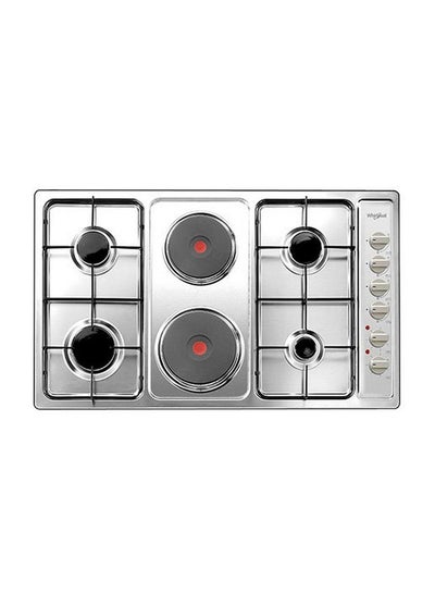 Buy Gas Hob 90cm With 4-Burner And 2 Hot Plates GMM94E20/IX Steel in Saudi Arabia