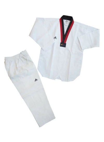 Buy ADI-CLUB Taekwondo Uniform - White/Red-Black 150cm in UAE