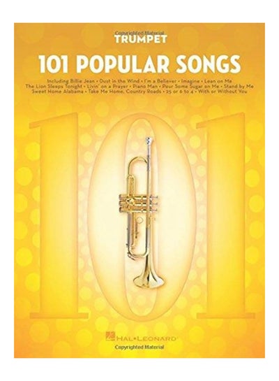 Buy Trumpet 101 Popular Songs Paperback English by Hal Leonard Publishing Corporation - 38542 in UAE