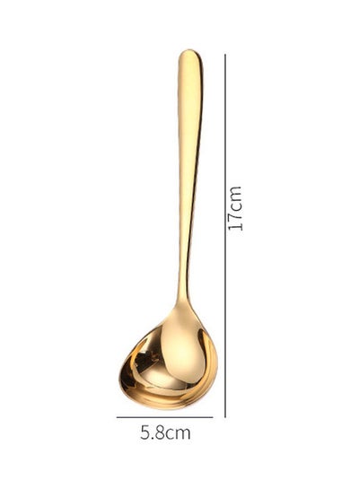 Buy Stainless Steel Soup Spoon gold in Saudi Arabia