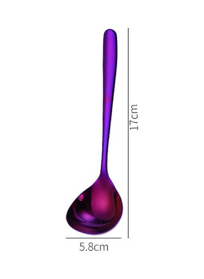 Buy Stainless Steel Soup Spoon purple in Saudi Arabia