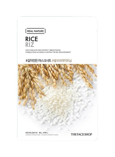 Buy Real Nature Rice Sheet Mask 20grams in UAE