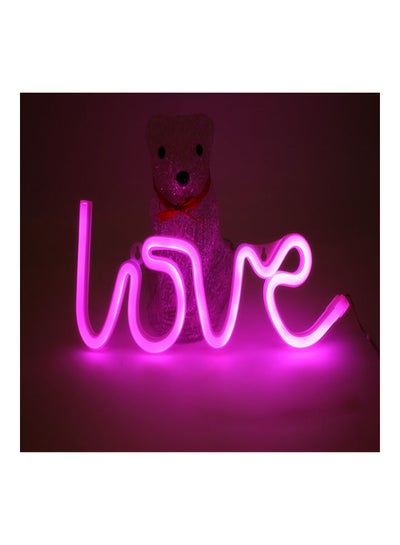 Buy LOVE Letters Shape LED Light Wall Hanging Neon Light for Festival Party Wedding Decor Pink 36*36*36cm in Egypt