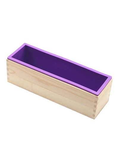 Buy 42 Ounce Rectangular Soap Silicone Loaf Mold Wood Box Set for Soap Toast Candle Making Purple 28x28x28cm in Saudi Arabia