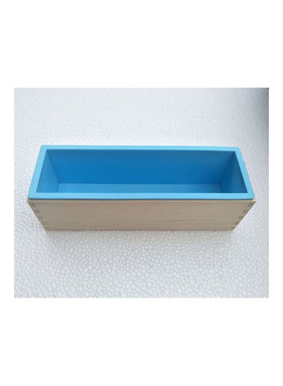 Buy Rectangular Soap Silicone Loaf Mold Wood Box Set for Soap Toast Candle Making Blue 28x28x28cm in Saudi Arabia