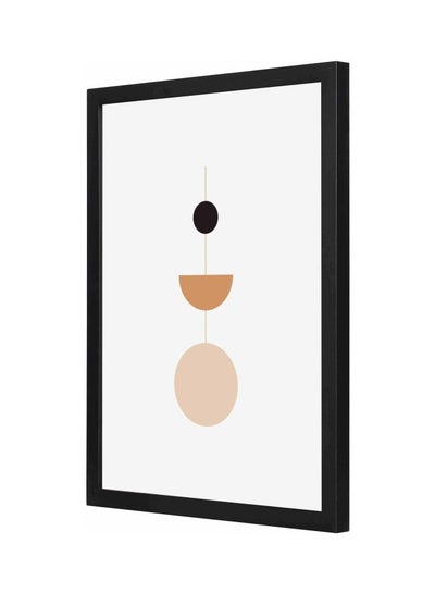 Buy Geometric Themed Wall Painting With Frame Black 33x43x2cm in Saudi Arabia