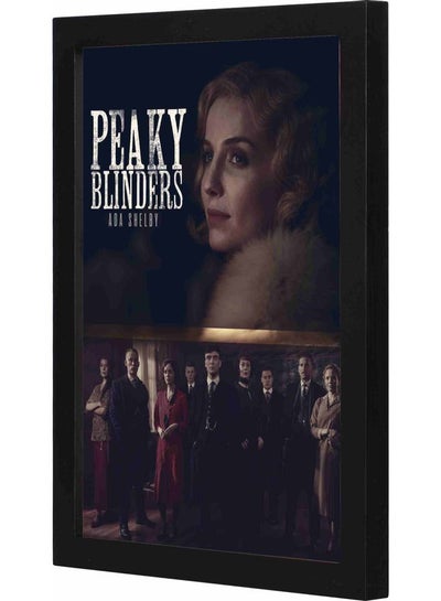 Buy Peaky Blinder 3 Themed Decorative Framed Wall Art Painting Black 23x33x2cm in Saudi Arabia