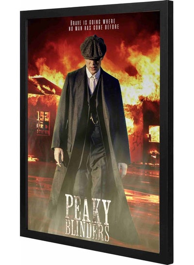 Buy Peaky Blinder Themed Decorative Framed Wall Art Painting Black 43x53x2cm in Saudi Arabia