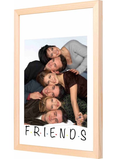 اشتري لوحة فنية جدارية مزودة بإطار ومزينة بطبعة تُمثل مسلسل "Friends" خشبي 33x43x2سم في السعودية