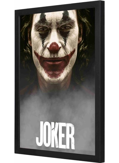 اشتري لوحة فنية جدارية مزودة بإطار ومزينة بطبعة تُمثل فيلم "Joker" أسود 33x43x2سم في السعودية