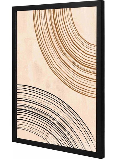 Buy Abstract  Lines  Framed Wall Art painting Black 43x53x2cm in Saudi Arabia