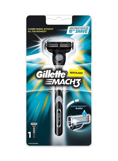 Buy Mach3 Razor With Blade Silver/Black in UAE