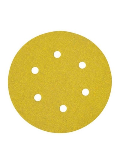 Buy 10-Piece Sanding Disc Set Yellow in UAE