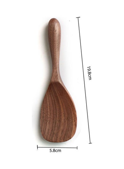 Buy Black Walnut Wooden Spoon Tableware Honey Coffee Soup Spoon Brown 20*20*20cm in Saudi Arabia