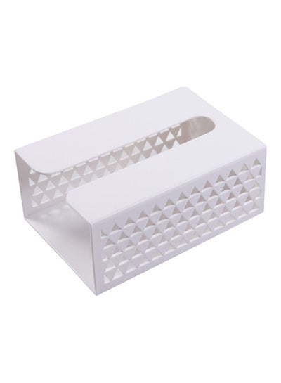 Buy Wall-mounted Paper Towel Holder Toilet Tissue Box Paper Storage Organizer white 20*20*20cm in Saudi Arabia