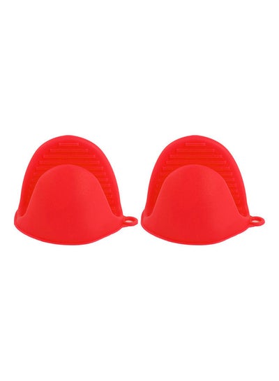 Buy A Pair of Thick Oven Pinch Mitts, Heat Resistant Anti-Scald Gloves for Cooking Pinch Grips, Pot Holder and Potholder for Kitchen, Food-Grade Silicone Red 15*5*10cm in UAE