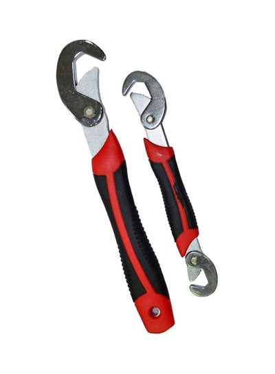 Buy 2-Piece Premium Quality Wrench Set Red/Black/Silver in Saudi Arabia