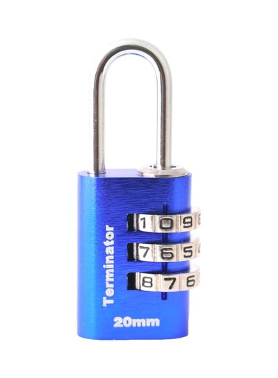 Buy Combination Pad Lock Blue/Silver 20mm in UAE